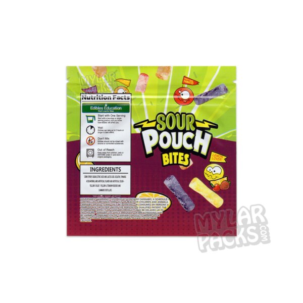 Sour Bites Fan Favorites Mix 1000mg Delta 8 Empty Mylar Bag Edibles Candy Packaging