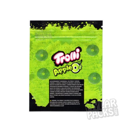 Trrlli Apple O's 1000mg Delta 8 Empty Mylar Bag Edibles Candy Packaging