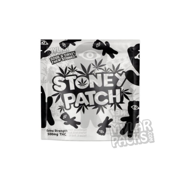Crystal Clear Stoney Patch 500mg Empty Mylar Bags Gummy Edibles Packaging
