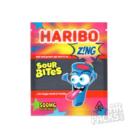 Haribo Sour Bites 500mg Empty Bag Infused Gummies Edibles Packaging