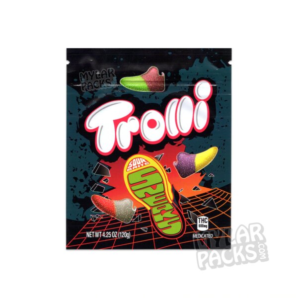 Trilli Sour Brite Sneaks 600mg Empty Mylar Bags Edibles Packaging