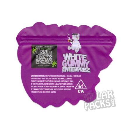 Joke's Up RAB-Tested Die-Cut 3.5g Empty Smell Proof Mylar Bag Flower Dry Herb Packaging