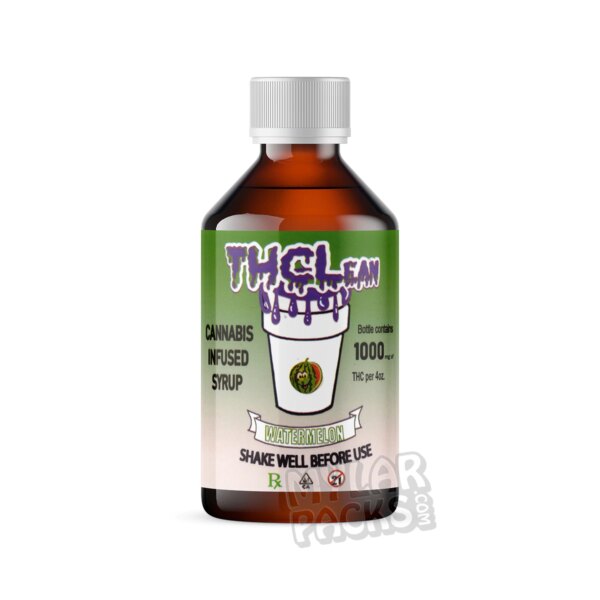 Cannabis Infused Syrup THC Lean Sticker Labels for Bottles (3.5" x 2.5")
