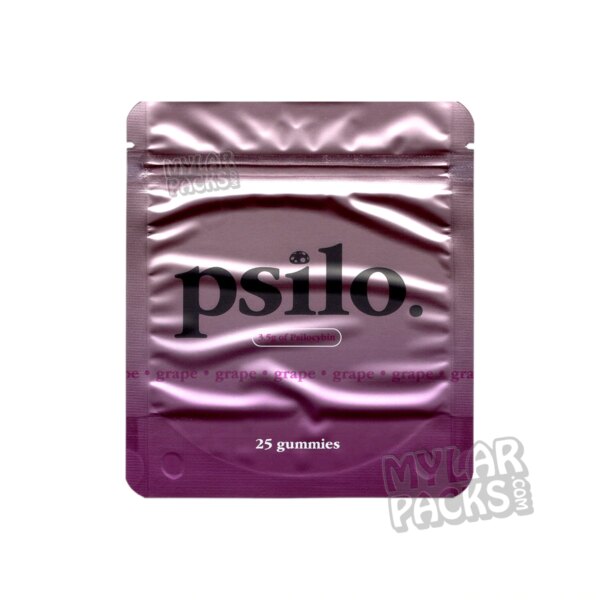 Psilo Grape Magic Mushroom Gummy Cubes Empty 3.5g Mylar Bags Shrooms Psilocybin Packaging