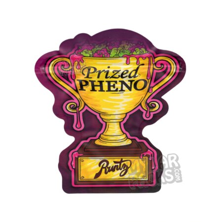 Runtz Prized Pheno Die-Cut 3.5g Empty Smell Proof Mylar Bag Flower Dry Herb Packaging