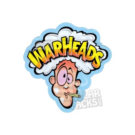 Warheads Logo Die-Cut Empty Universal Mylar Bags Edibles Candy Packaging