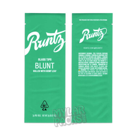 Apple Runtz Red Empty Single Preroll Blunt Packaging Pop Tube Glass Tip and Stickers for Dry Herb