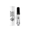 CA State Warning Ceramic Ccell Carts with Plastic Tube and Customizable Strain Sticker (1" x 2")