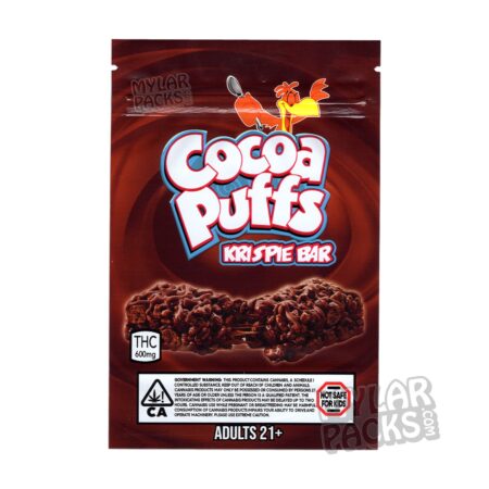 Cocoa Puffs Krispie Bar 600mg Empty Edibles Mylar Bags Cereal Snack Packaging