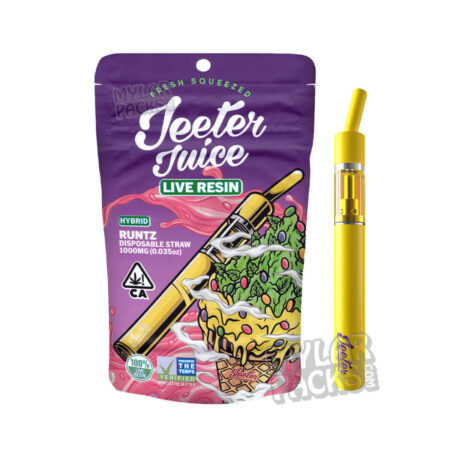 Jeeter Juice Disposable Empty Packaging with 1ml Straw Style Device Plastic Bag Charger and Stickers