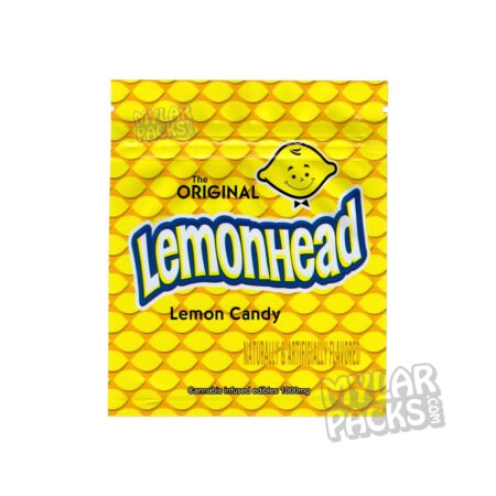 Lemonhead Original 1000mg Empty Mylar Bags Edibles Hard Candy Packaging