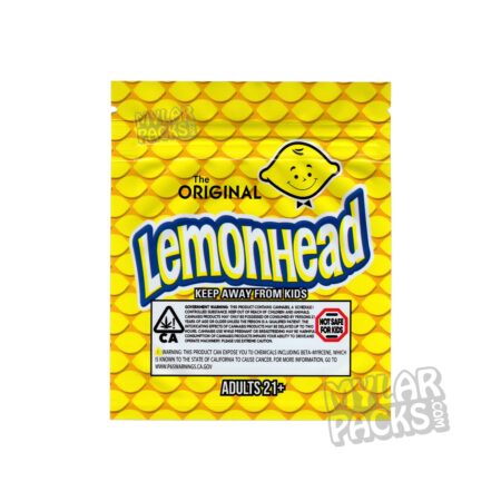 Lemonhead Original 1000mg Empty Mylar Bags Edibles Hard Candy Packaging