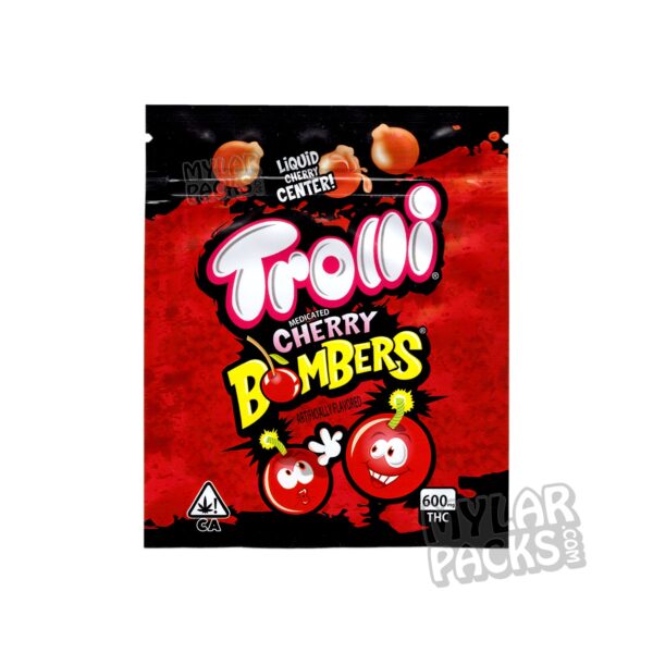 Trrlli Cherry Bombers 600mg Empty Mylar Bags Gummy Edibles Candy Packaging