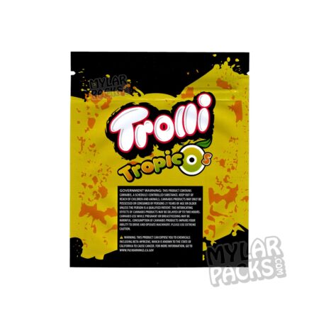 Trrlli Tropic O's 600mg Empty Mylar Bags Gummy Edibles Candy Packaging