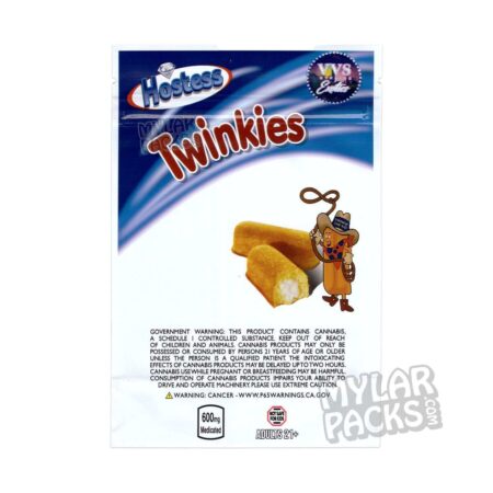 Twinkiez VVS Exotics 600mg Empty Edibles Mylar Bags Creme Filled Cake Snack Packaging