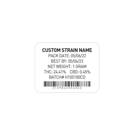 WCC Single Empty Preroll with Custom Strain Sticker Hard Tube Mylar Bag Herb Packaging
