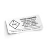 Colorado CO State Compliant Warning Label Customizable Strain Sticker (1" x 2")