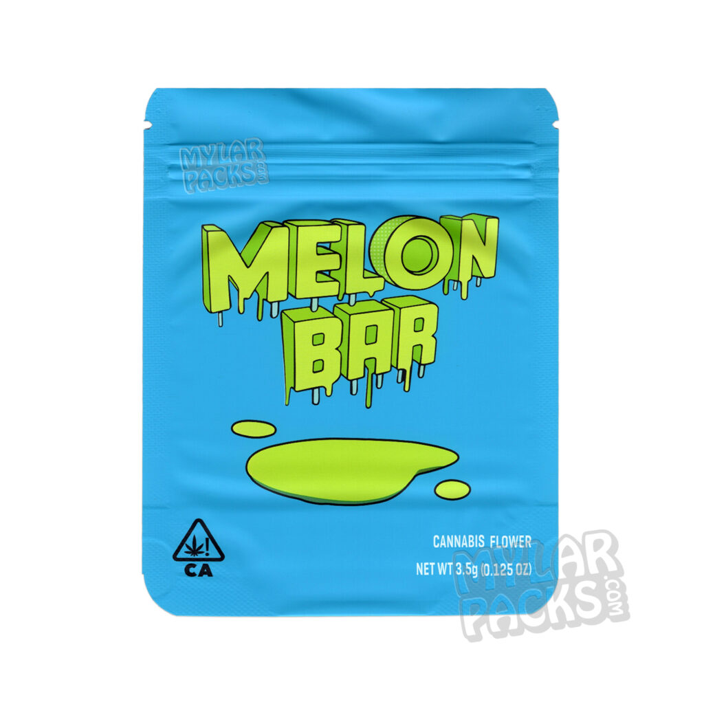 Melon Bar Mylar Bag Cookies 3.5g Smell Proof Packaging