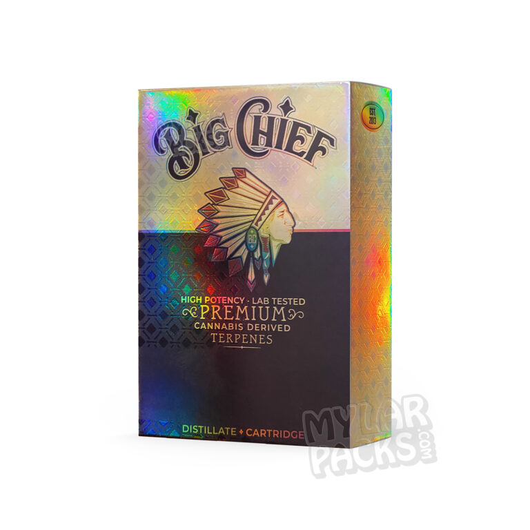 Premium Big Chief Carts Packaging Hard Box & Gold Carts