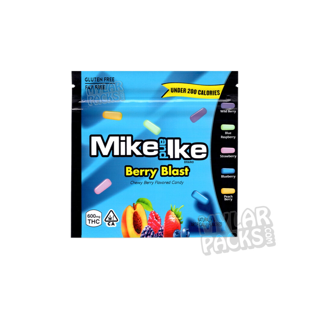 Mikes and Ike Berry Blast Mylar Bag 600mg Candy Packaging