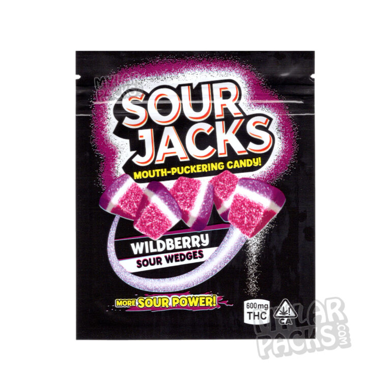 Sour Jacks Wildberry Mylar 600mg Edibles Candy Packaging