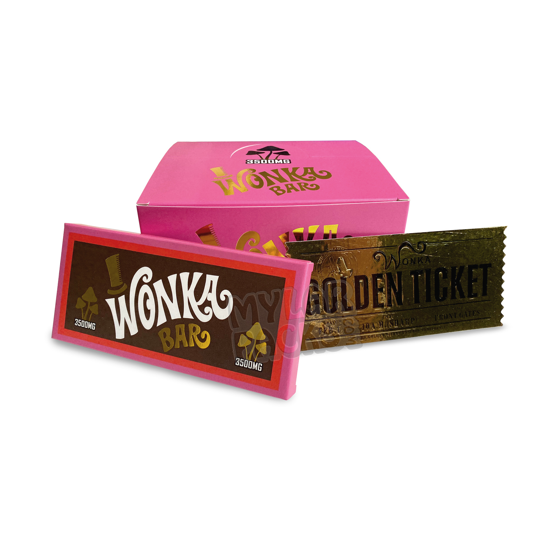 Wonka Mushroom Bar Packaging, Empty Chocolate Bar Box