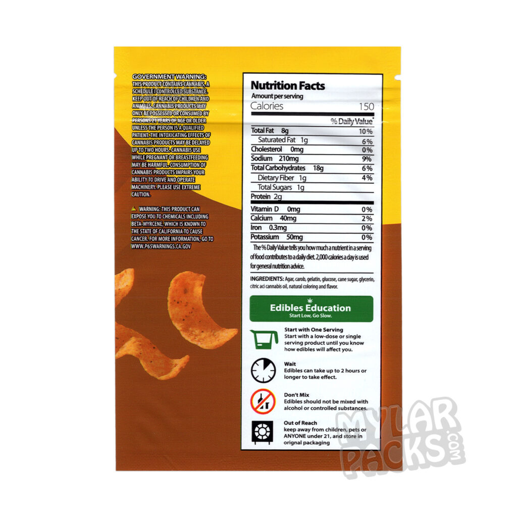 Fritos Chili Cheese Empty Edibles Mylar Bags